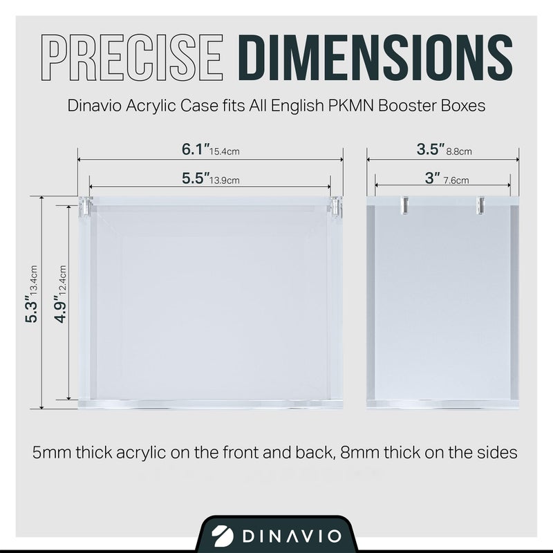 Dinavio Crafthouse PKMN Booster Box Case Stackable Acrylic Display - 8mm + 5mm Ultra Thick Acrylic with 5x3mm Strong Magnets - PKMN Booster Box Case Protector - Compatible with PKMN Booster Boxes - Image 2